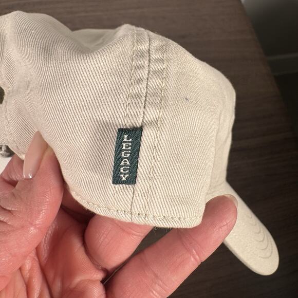 Beige Baseball Cap with Red Lobster Embroidery – Coastal Nautical Hat - Picture 3 of 4